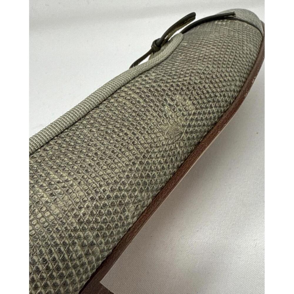 Authentic Chanel Snake Skin  CC Logo Ballerina Flats Size 38.5 - Picture 12 of 16